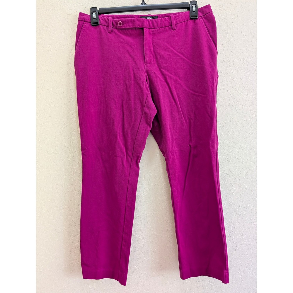 Mossimo Magenta Pink Stretch Pants Fit Size 12 Ankle Trousers